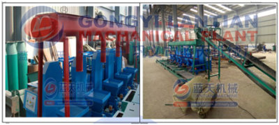 Corn cob briquette machine