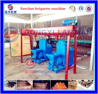 Cotton stalk briquette machine